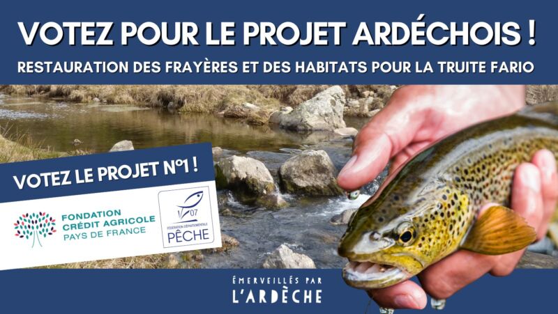 Image for the Tweet beginning: Restauration des rivières de l'Ardèche